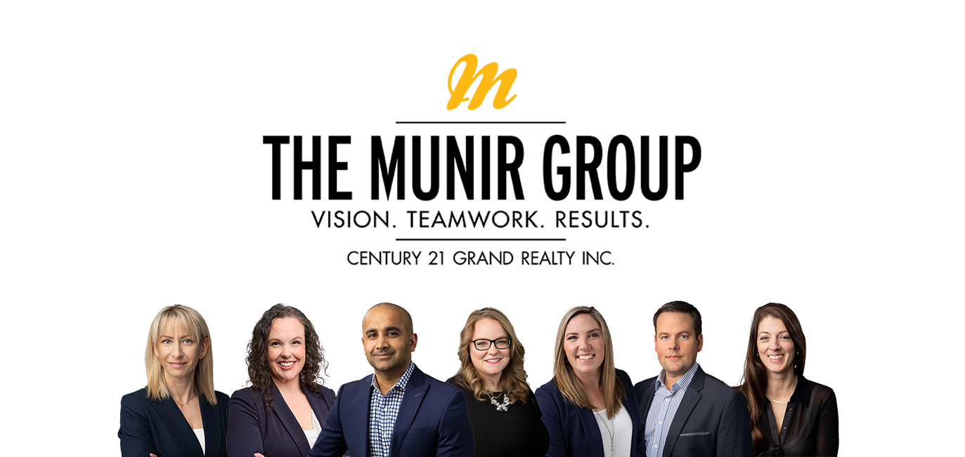 Photo of The Munir Group Brantford Realtor team in a headshot lineup