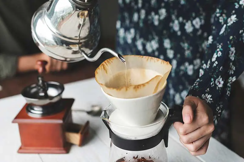 A French press as a space-saving alternative to a bulky coffee maker